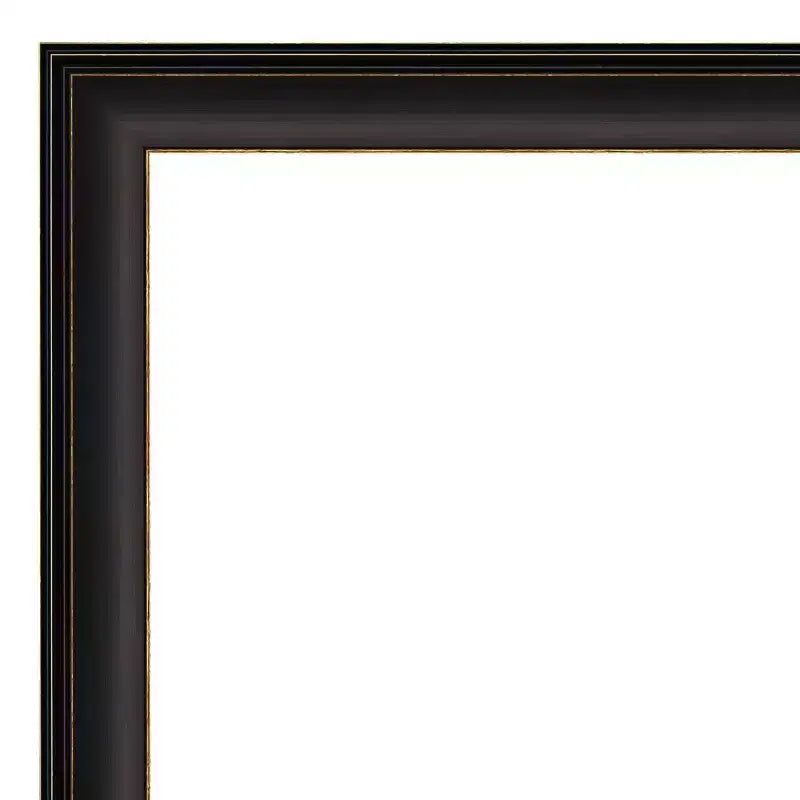 Miroir mural de salle de bain 43"x32" en bronze huilé, non biseauté, cadre en polystyrène