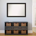 Miroir mural de salle de bain 43"x32" en bronze huilé, non biseauté, cadre en polystyrène