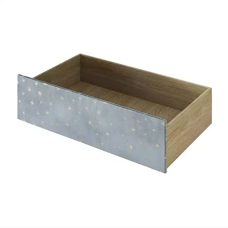 Lit mezzanine double en velours avec toboggan, échelle, garde-corps et tiroir de rangement, pour enfants