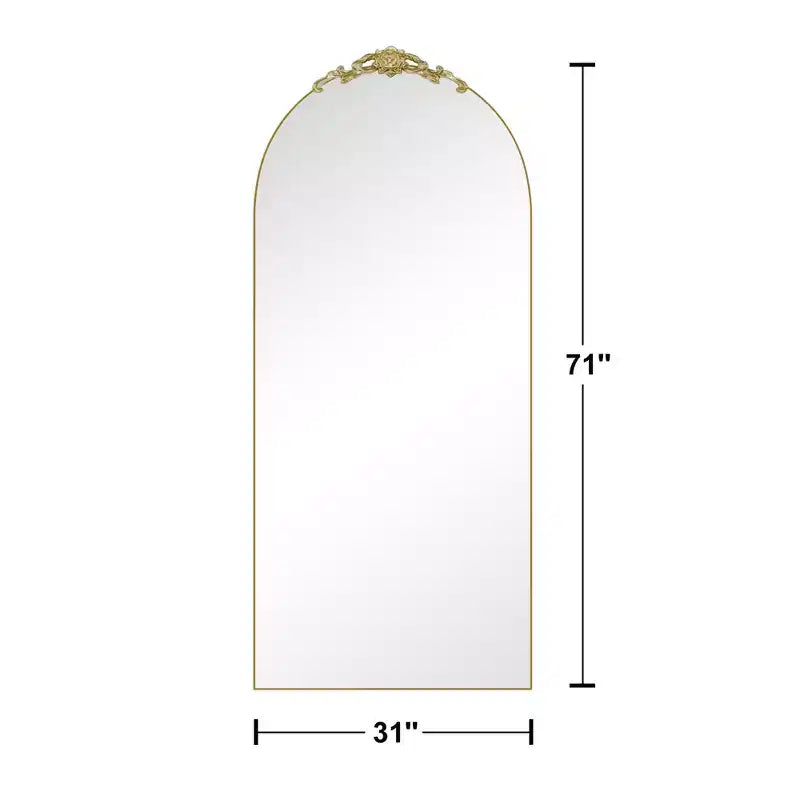 Miroir sur pied pleine longueur Modern Arch avec cadre en bois durable