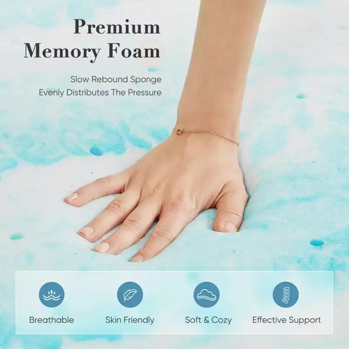 Matelas en mousse à mémoire de forme bleu souple pour lit Queen Size 5 cm – Le confort ultime pour une expérience de sommeil haut de gamme