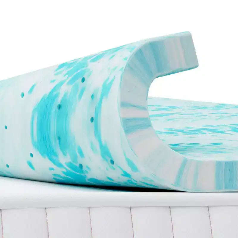 Matelas en mousse à mémoire de forme bleu souple pour lit Queen Size 5 cm – Le confort ultime pour une expérience de sommeil haut de gamme