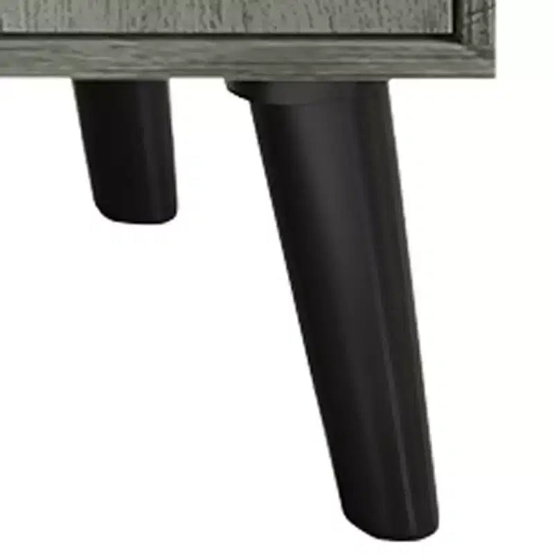 Meuble TV console de transition 60" avec 4 étagères ouvertes et 2 tiroirs, en bois composite
