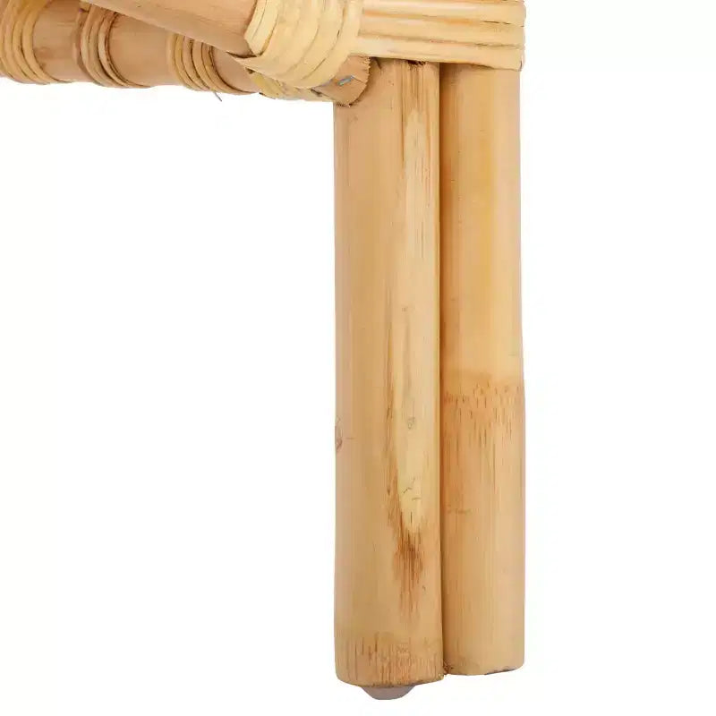 Fauteuil d'appoint en rotin avec coussin amovible et cadre en bois