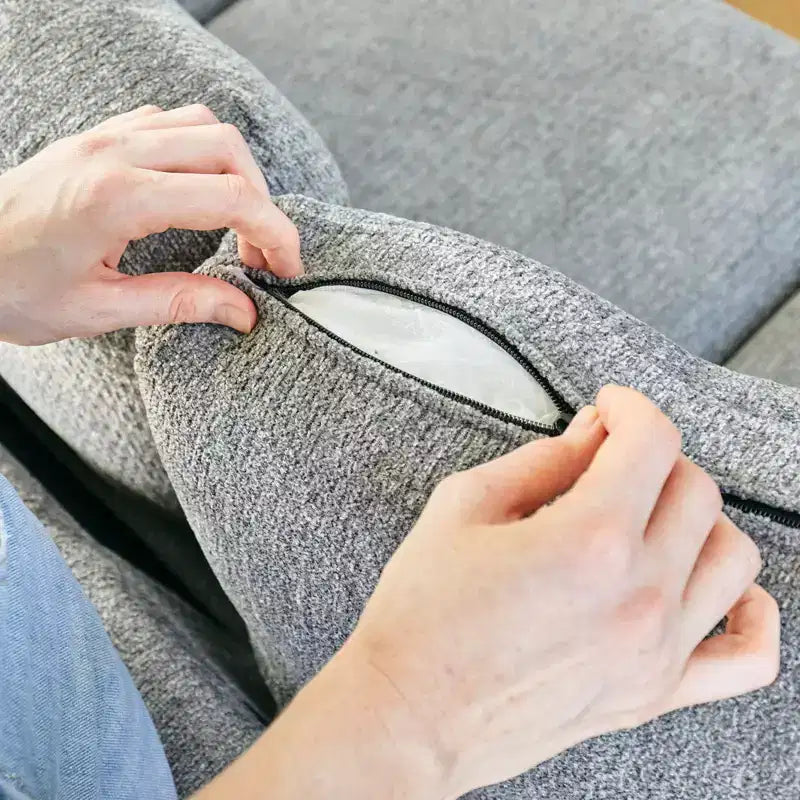Canapé modulaire une place en chenille de 57,9 cm avec rangement caché, montage sans outil