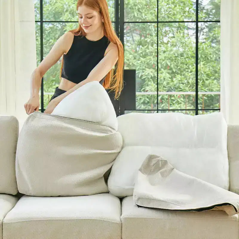 Canapé modulaire une place en chenille de 57,9 cm avec rangement caché, montage sans outil