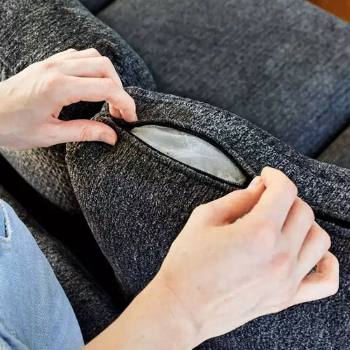 Canapé modulaire une place en chenille de 57,9 cm avec rangement caché, montage sans outil
