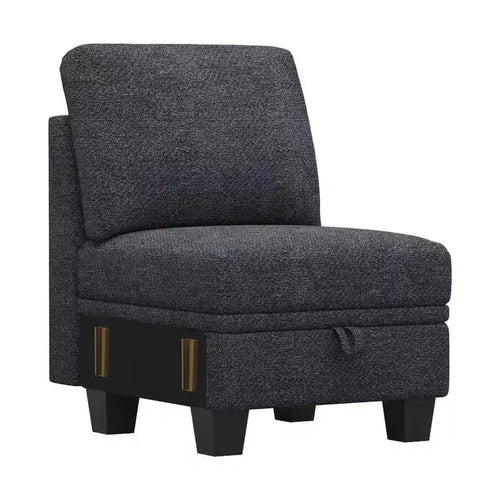 Belffin 22.8 Single Seat Module - Compact Chenille Sofa with Hidden Storage & Tool-Free Assembly