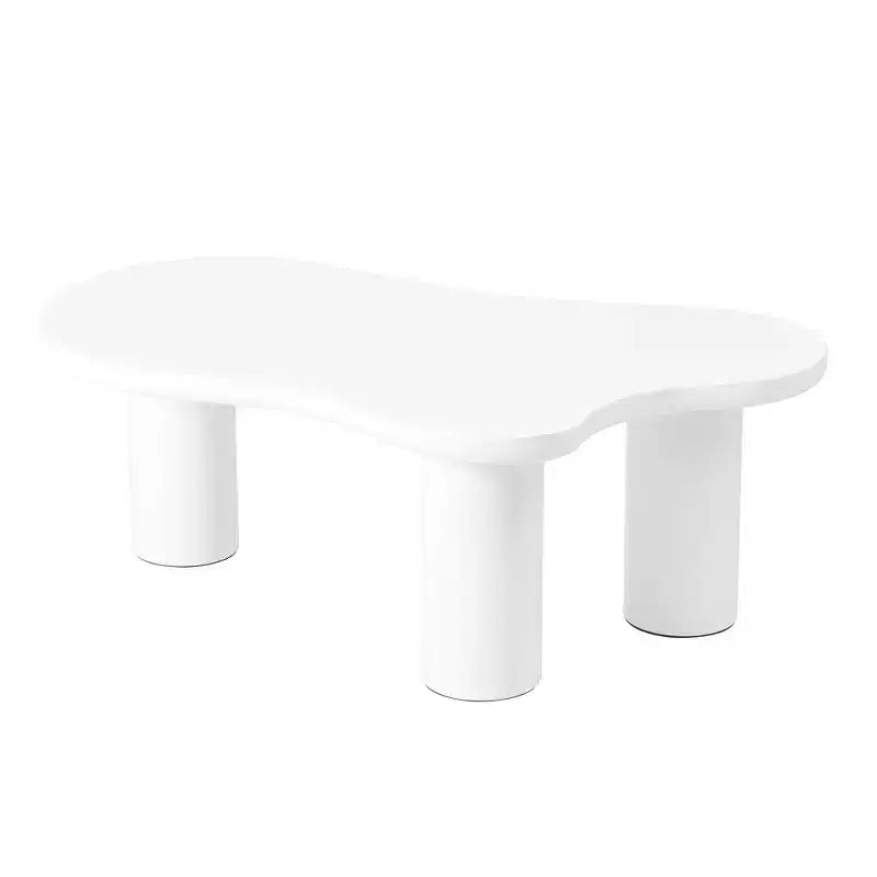 Table basse nuage pour salon, jolie table d'appoint à 3 pieds, table d'appoint irrégulière à coins arrondis pour petits espaces, facile à assembler
