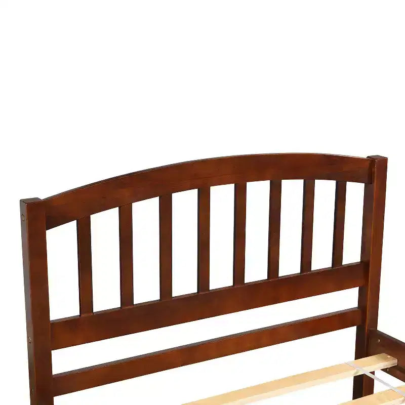 Lit plateforme double en bois avec lit gigogne Espresso