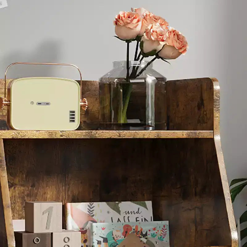 Étagère à Livres et Rangement de Jouets pour Enfants, Organisateur de Rangement de Jouets à 3 Niveaux, Meuble de Rangement à 5 Cubes, Étagère à Livres pour Tout-Petits