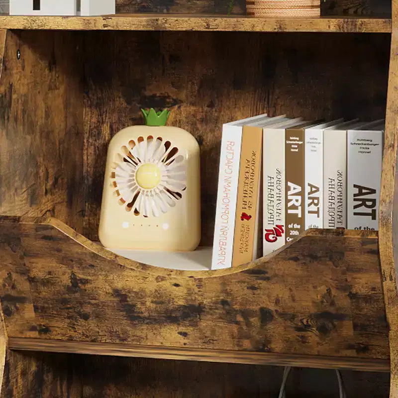 Étagère à Livres et Rangement de Jouets pour Enfants, Organisateur de Rangement de Jouets à 3 Niveaux, Meuble de Rangement à 5 Cubes, Étagère à Livres pour Tout-Petits