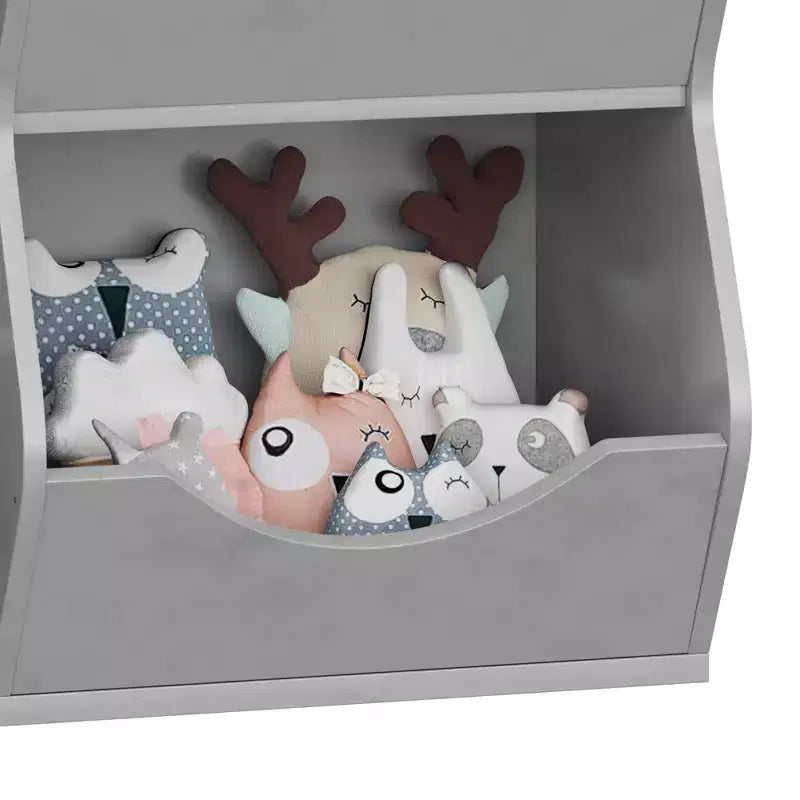 Étagère à Livres et Rangement de Jouets pour Enfants, Organisateur de Rangement de Jouets à 3 Niveaux, Meuble de Rangement à 5 Cubes, Étagère à Livres pour Tout-Petits