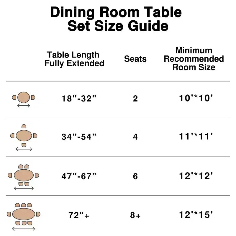 Table de salle à manger de ferme ronde de 42 po en bois massif noir, 4 places