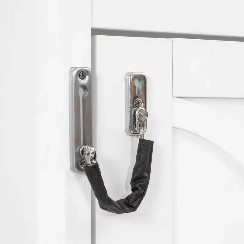 Lit escamotable double avec station de charge, tiroir de rangement et placard, pin massif