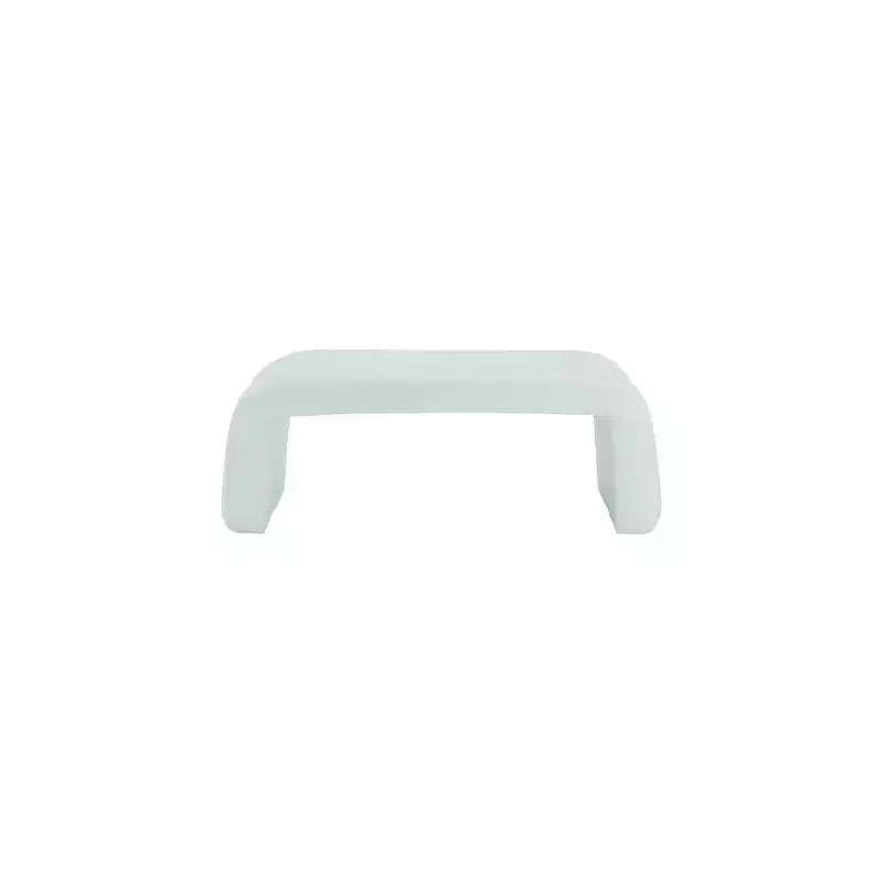 Banc capitonné en similicuir végane menthe, 51,5 po (L)