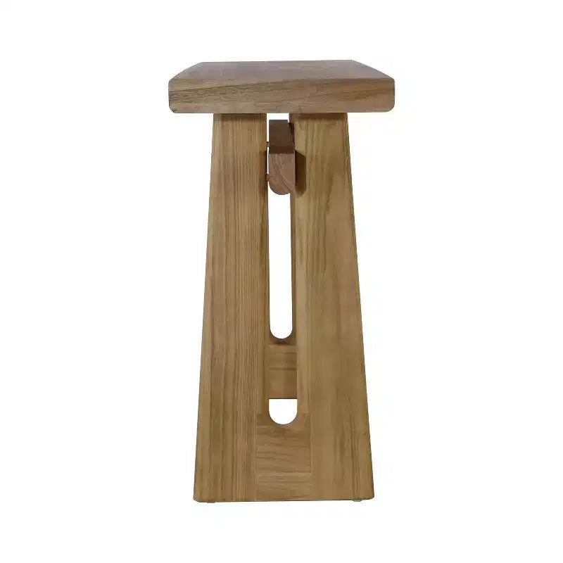 Console moderne mince avec coins arrondis, MDF, 59"L