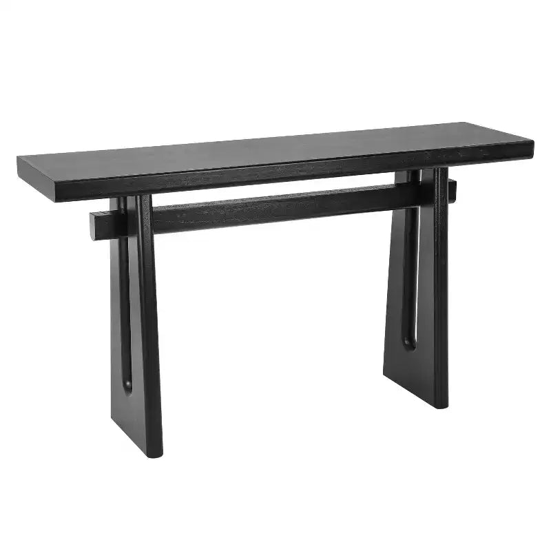 Console moderne mince avec coins arrondis, MDF, 59"L