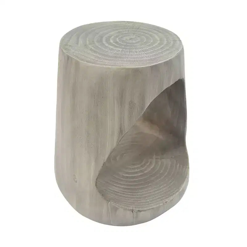 Console d'entrée creuse moderne, gris, texture bois