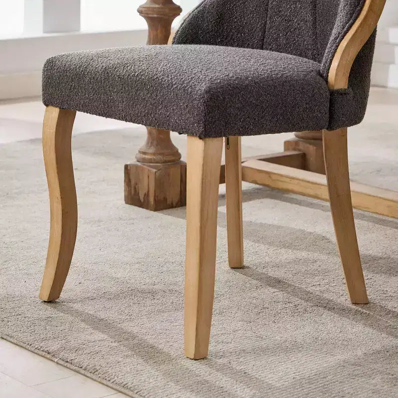 2 chaises sans accoudoirs en velours du milieu du siècle avec bordure en bois incurvée et pieds sculptés, sièges d'appoint rembourrés pour salle à manger, salon, chambre à coucher