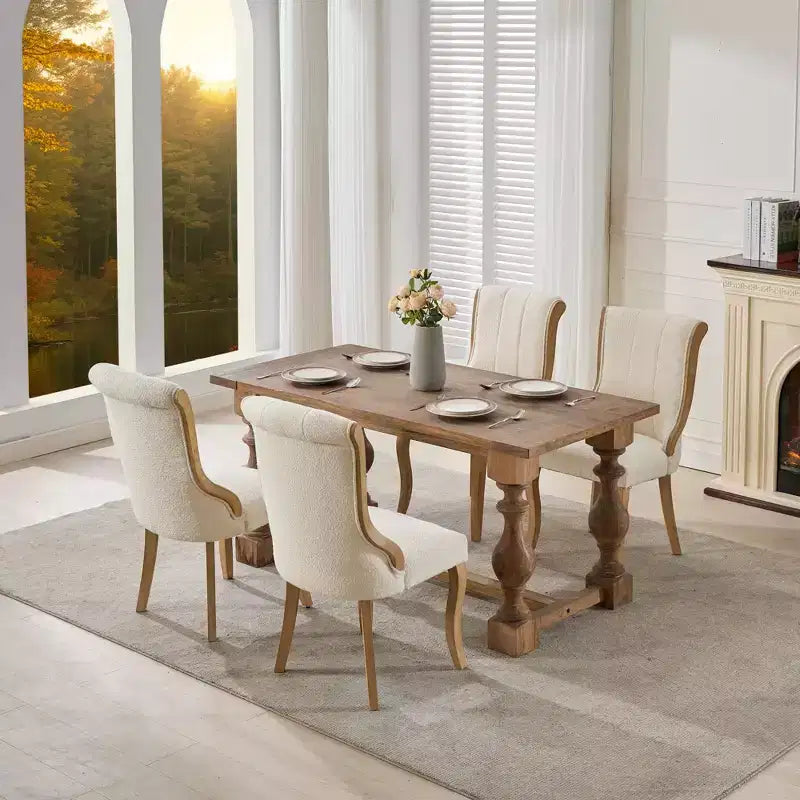 2 chaises sans accoudoirs en velours du milieu du siècle avec bordure en bois incurvée et pieds sculptés, sièges d'appoint rembourrés pour salle à manger, salon, chambre à coucher