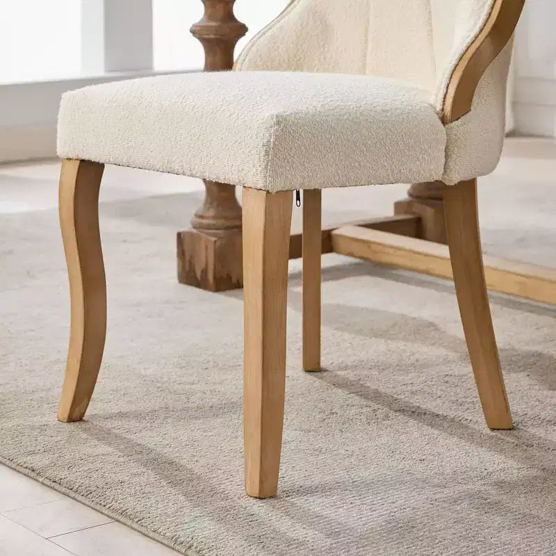2 chaises sans accoudoirs en velours du milieu du siècle avec bordure en bois incurvée et pieds sculptés, sièges d'appoint rembourrés pour salle à manger, salon, chambre à coucher