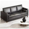 Canapé 3 places en similicuir, style moderne du milieu du siècle, profondeur d'assise, 86 po, pour salon