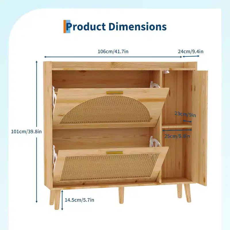 Meuble à chaussures avec 2 tiroirs basculants, meuble à chaussures dissimulé avec miroir, organiseur de rangement de chaussures autoportant pour couloir ou salon