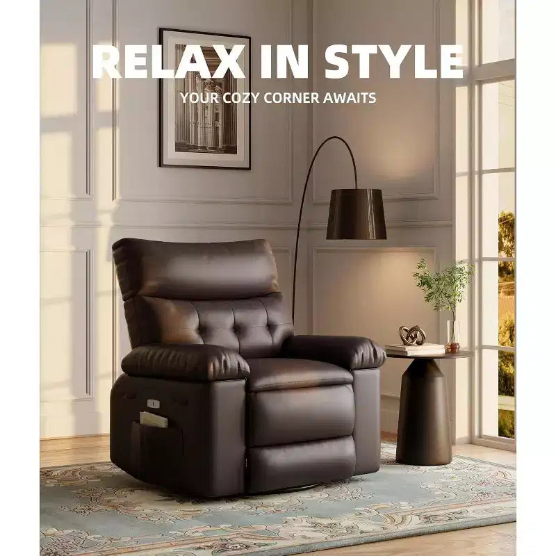 Fauteuil releveur inclinable avec chauffage et massage, siège de 68,5 cm de large, pivotant à 360°, basculeur manuel et télécommande pour salon, personnes âgées et maisons de retraite