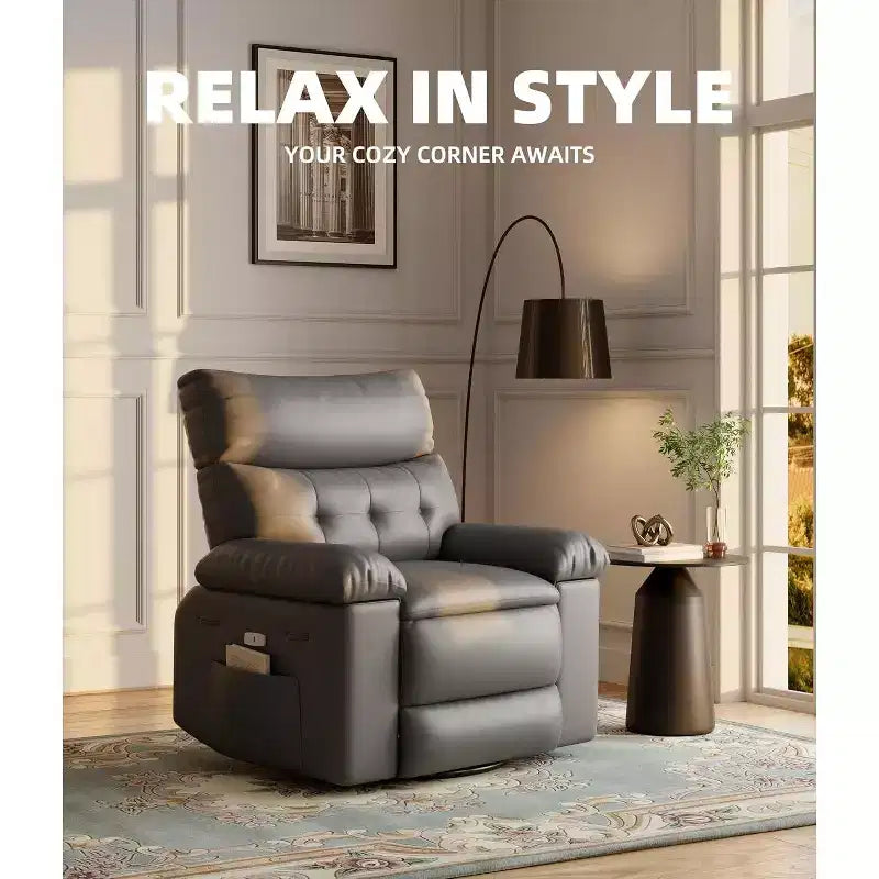Fauteuil releveur inclinable avec chauffage et massage, siège de 68,5 cm de large, pivotant à 360°, basculeur manuel et télécommande pour salon, personnes âgées et maisons de retraite