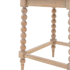 Table d'appoint carrée en chêne avec pieds tournés