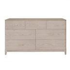 Commode 7 tiroirs placage frêne clair