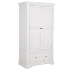 Armoire 2 portes, 1 tiroir en bois blanc