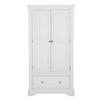 Armoire 2 portes, 1 tiroir en bois blanc