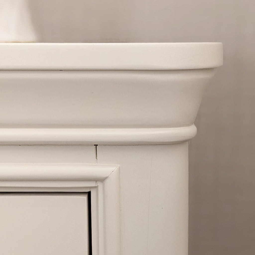 Coiffeuse 6 tiroirs en bois blanc
