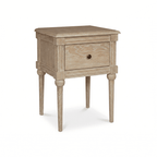 Table de chevet 1 tiroir en bois blanchi