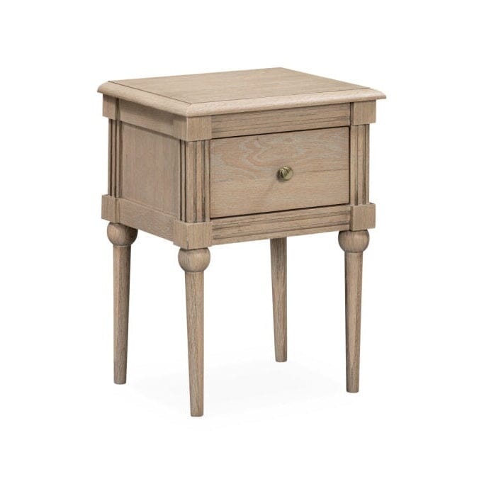 Table de chevet 1 tiroir en bois blanchi