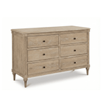 Commode à 6 tiroirs en bois délavé