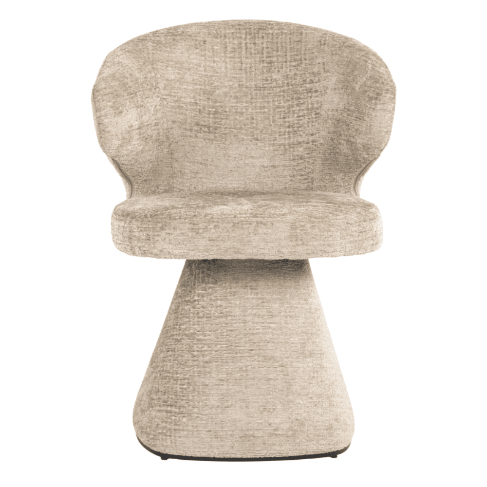 Chaise de salle à manger incurvée Sand Chenille