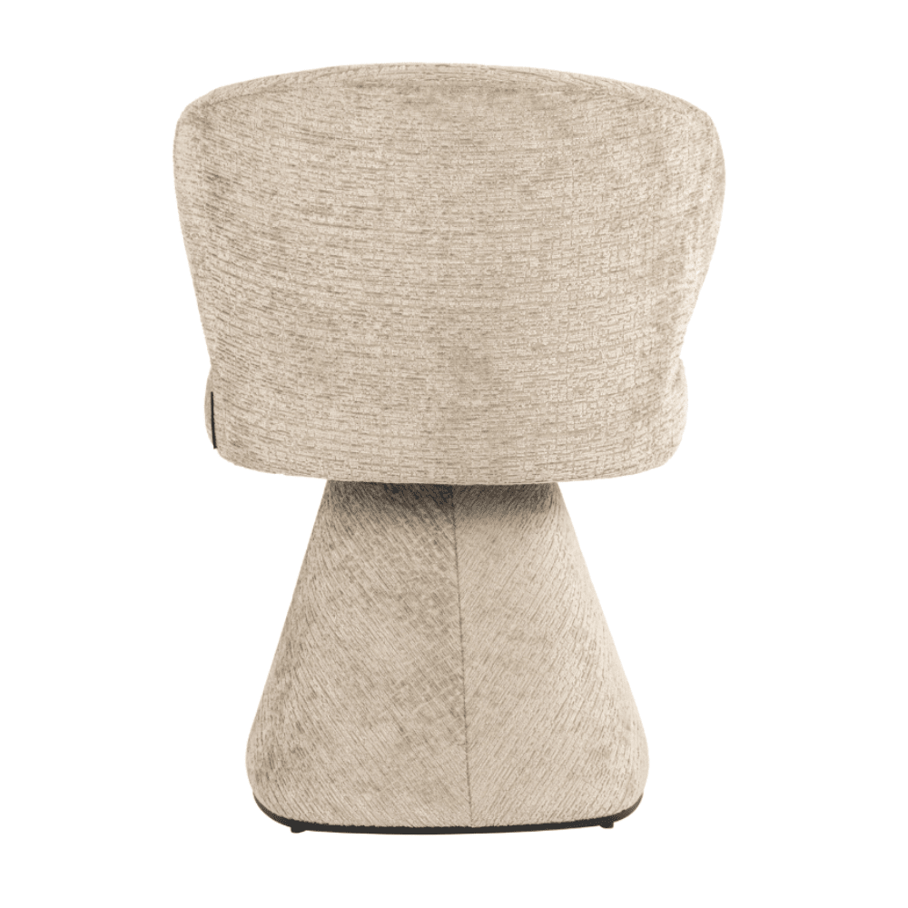 Chaise de salle à manger incurvée Sand Chenille