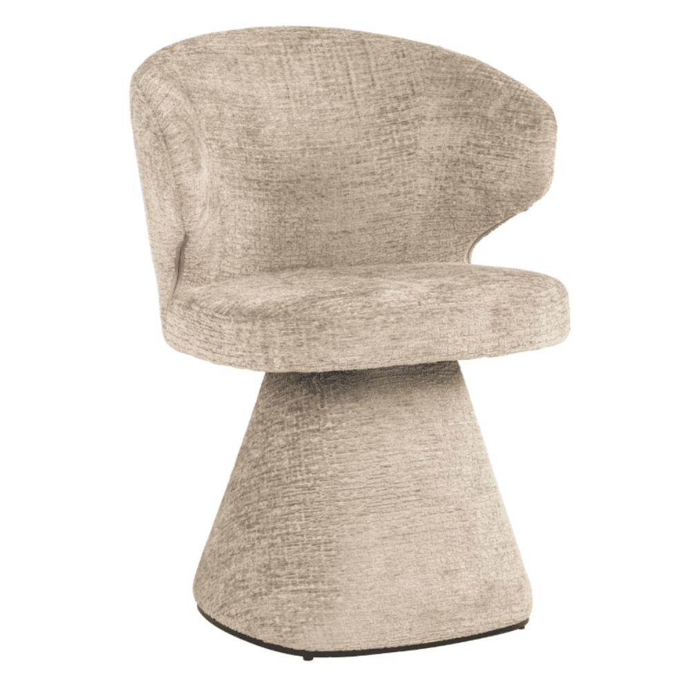 Chaise de salle à manger incurvée Sand Chenille