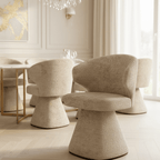Chaise de salle à manger incurvée Sand Chenille