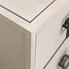 Commode à 6 tiroirs en placage chêne blanchi