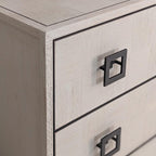 Commode à 6 tiroirs en placage chêne blanchi