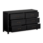 Commode 6 tiroirs en placage de chêne noir