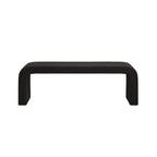 Banc incurvé en bouclette noire