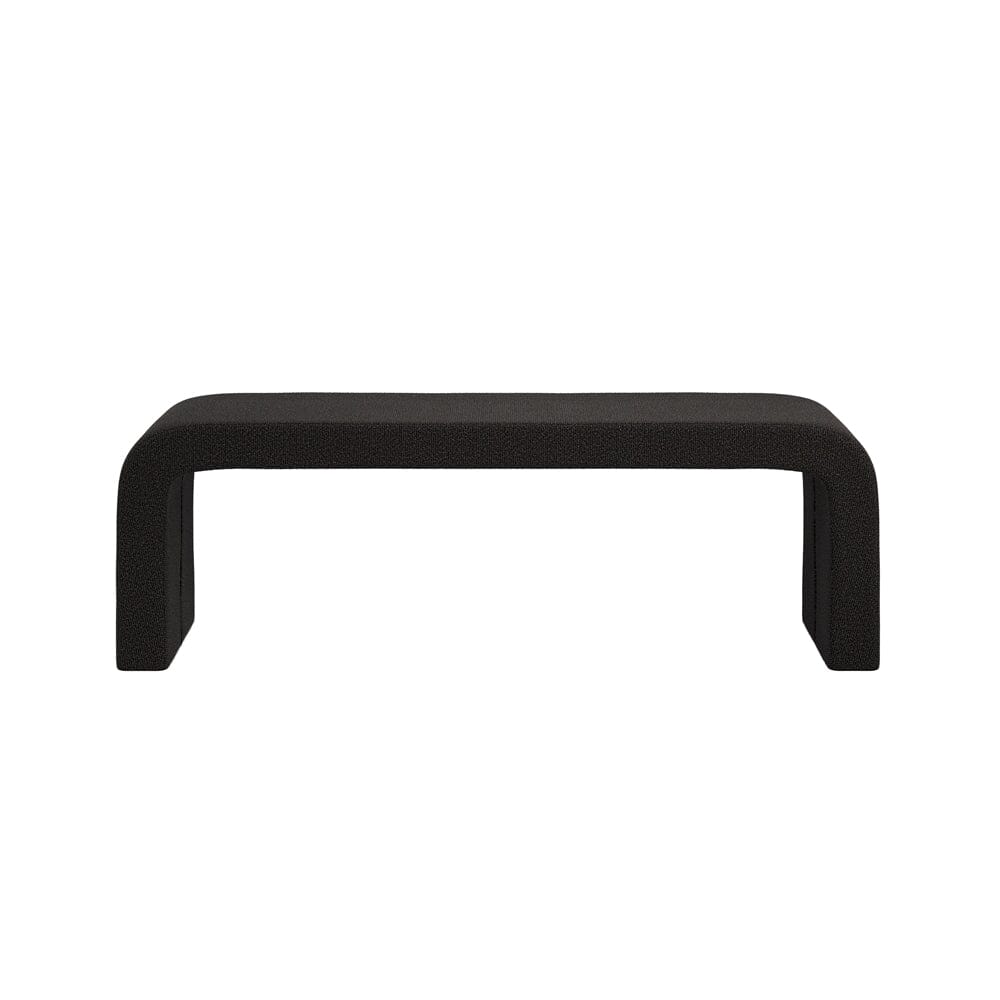 Banc incurvé en bouclette noire
