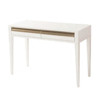 Coiffeuse / Bureau 2 tiroirs Blanc et Bronze